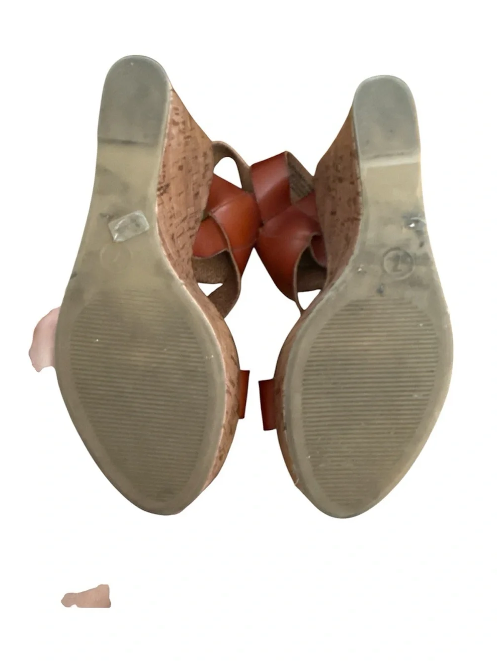 American Eagle Outfitters Cognac Cork Wedge Sandals